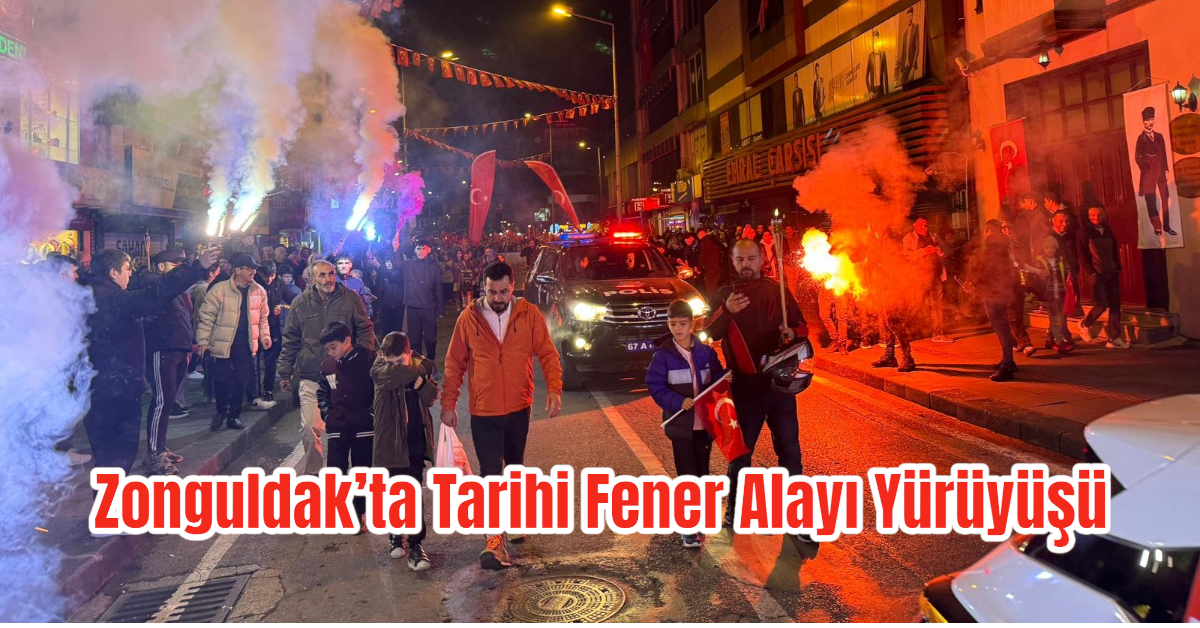 Zonguldak’ta Tarihi Fener Alayı Yürüyüşü