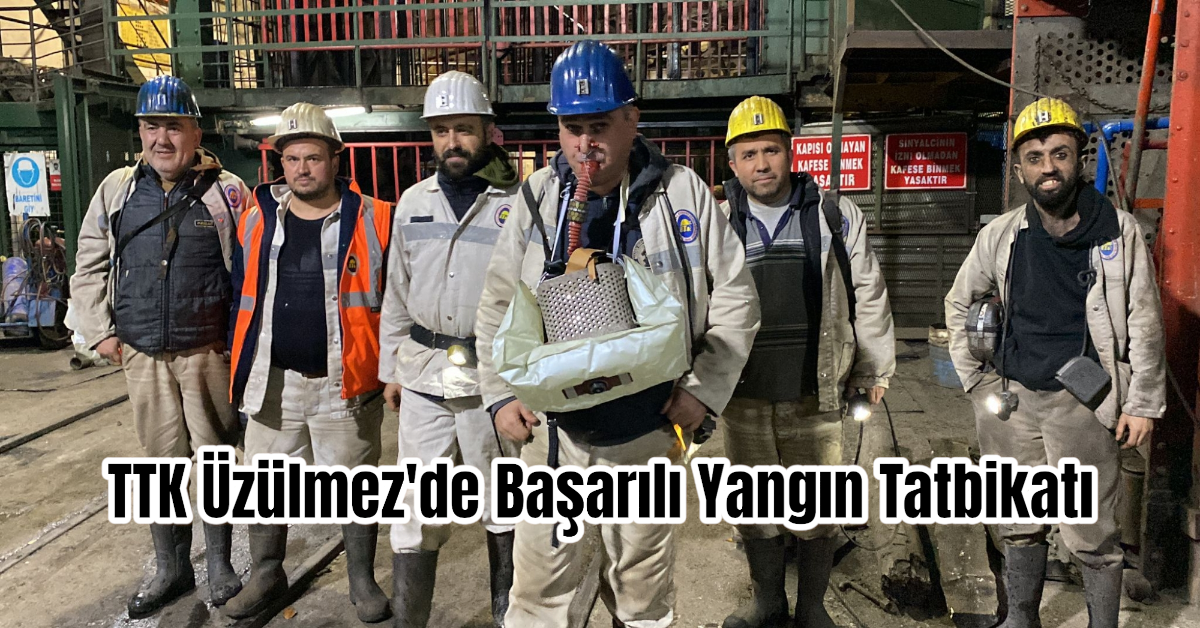 TTK Üzülmez'de Başarılı Yangın Tatbikatı