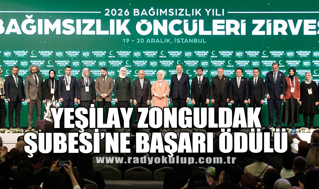 Yeşilay Zonguldak Şubesi’ne Başarı Ödülü