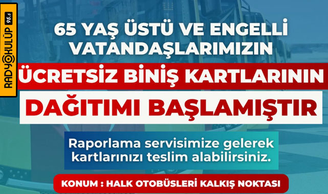 Ücretsiz biniş kartları dağıtılıyor