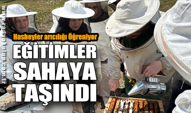 Hasbeyler arıcılığı Öğreniyor: Eğitimler sahaya taşındı