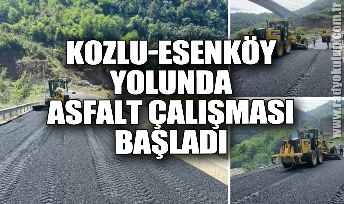 Kozlu-Esenköy Yolunda Asfalt Çalışması Başladı