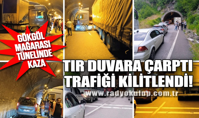 Gökgöl Mağarası Tünelinde Görünmez Kaza: Tır Duvara Çarptı, Zonguldak Trafiği Kilitlendi!