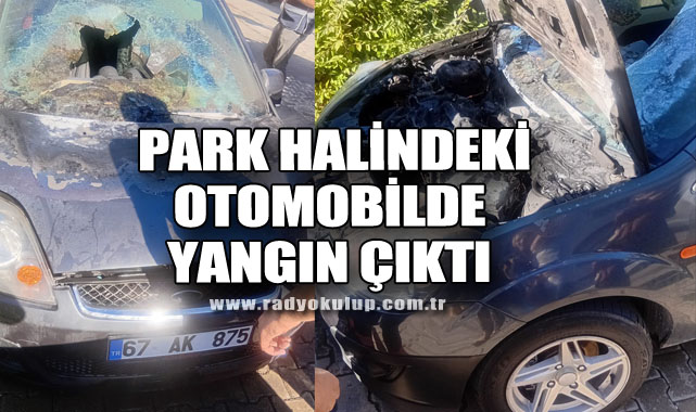  Park halindeki otomobilde yangın çıktı