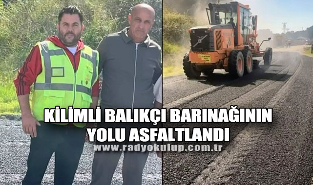 Kilimli Balıkçı Barınağının Yolu Asfaltlandı